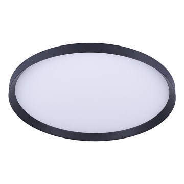 Prezent 17311 - LED-kattovalaisin ADRA LED/42W/230V + LED/13W 3000/4000/6000K halkaisija 48,5 cm musta