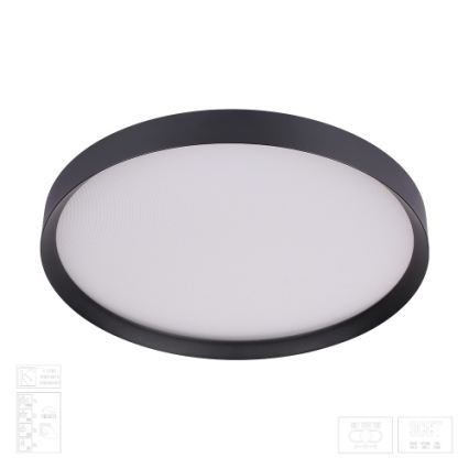Prezent 17315 - Himmennettävä LED-kattovalaisin MAYSA LED/42W/230V 3000/4000/6000K halkaisija 48,5 cm musta