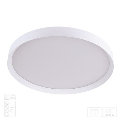 Prezent 17316 - MAYSA himmennettävä LED-kattovalaisin, 72 W, 230 V, 3000/4000/6000 K, Ø 77 cm, valkoinen