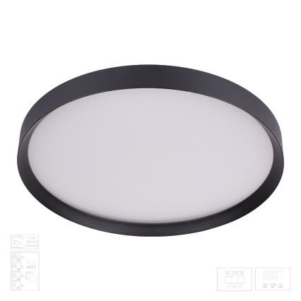 Prezent 17317 - LED-himennettävä kattovalaisin MAYSA LED/72W/230V 3000/4000/6000K halkaisija 77 cm musta