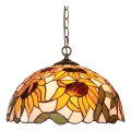 Prezent 238 - TIFFANY-tyylinen kattokruunu ketjulla 2xE27/60W/230V