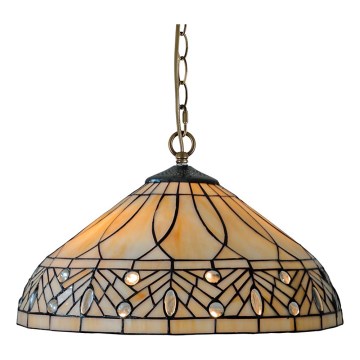 Prezent 241 - TIFFANY-riippuvalaisin ketjulla 2xE27/60W/230V