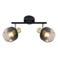 Prezent 27514 - Kohdevalo PEGAS 2xE14/40W/230V musta/savuinen