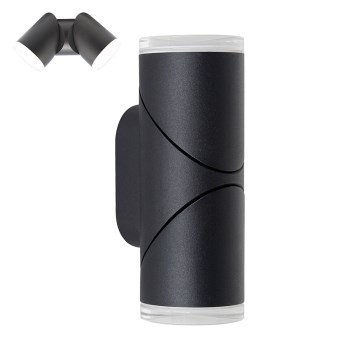 Prezent 28210A - LED Ulkoseinän valo AKARA 2xLED/5W/230V IP65 musta