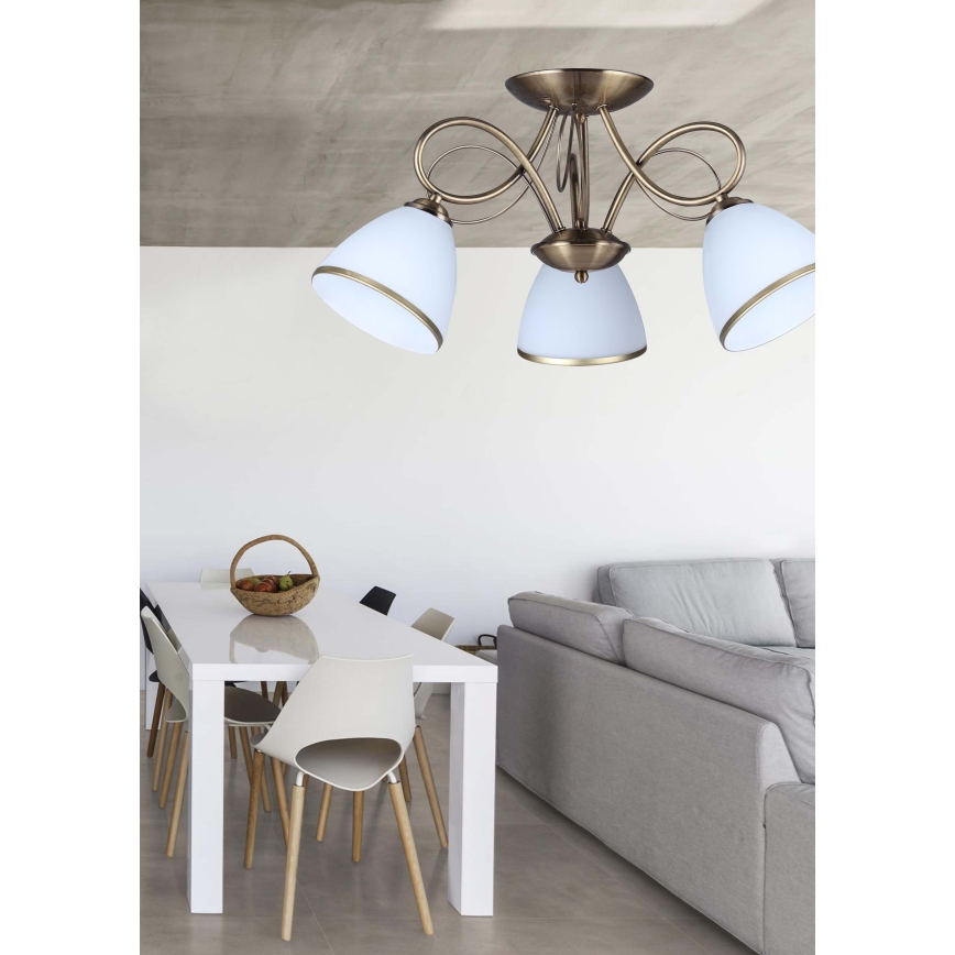 Prezent 61450 - Kiinteä kattokruunu ASTER 3xE27/60W/230V