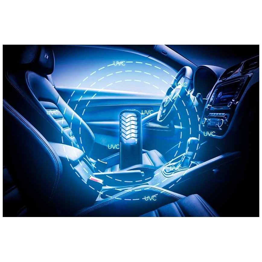 Prezent 70422 - Kannettava bakteereita desinfioiva lamppu UVC / 2,5 W / 5 V USB