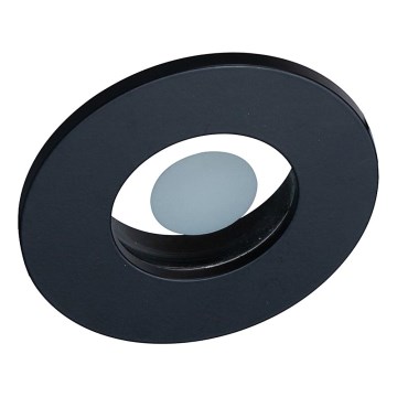 Prezent 71115 - Kylpyhuoneen upotettava kattovalaisin FAY 1xGU10/50W/230V Ø 8,5 cm IP44 musta