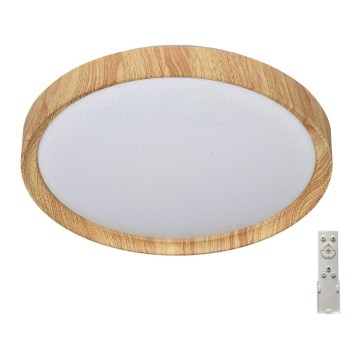 Prezent 71330 - Säädettävä LED-kattovalaisin WOODEN LED/33W/230V 3000-6500K + kaukosäädin