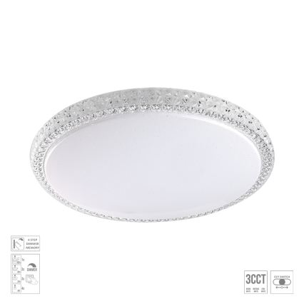 Prezent 71339 - Himmennettävä LED-kattovalaisin AMBIA LED/30W/230V 3000/4000/6500K halkaisija 39,5 cm kirkas