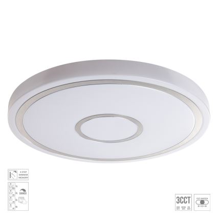 Prezent 71342 - Himmennettävä LED-kattovalaisin MOZAN LED/40W/230V 3000/4000/6500K, Ø 48 cm, valkoinen