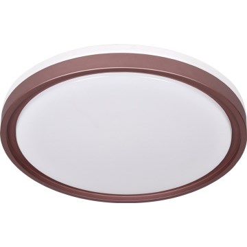 Prezent 71344 - FLOREN himmennettävä LED-kattovalaisin 30W/230V 3000/4000/6500K halkaisija 41,5 cm, ruskea