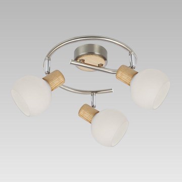 Prezent 75567 - Katon kohdevalo TONG 3xE14/25W/230V tuhka