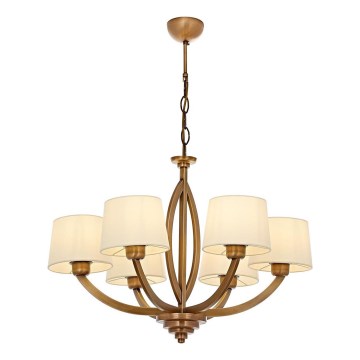 Pronssinvärinen riippuvalaisin ketjulla LAHORE 6xE27/40W/230V