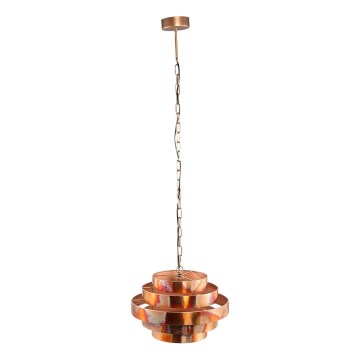 PTMD - Riippuvalaisin ketjulla ZANTH 1xE27/40W/230V Ø 42 cm, kuparinvärinen