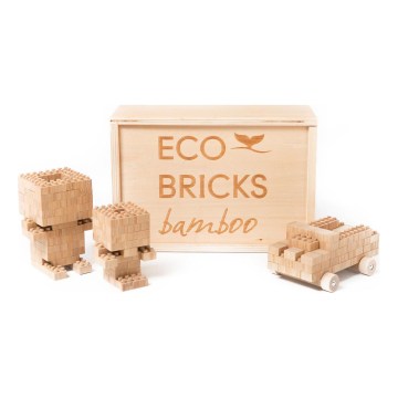 Puinen ECO BRICKS -rakennussarja, 145 osaa