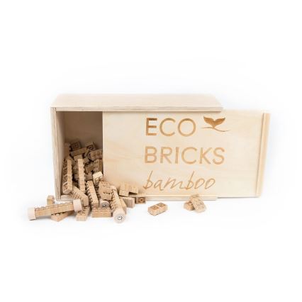 Puinen ECO BRICKS -rakennussarja, 145 osaa