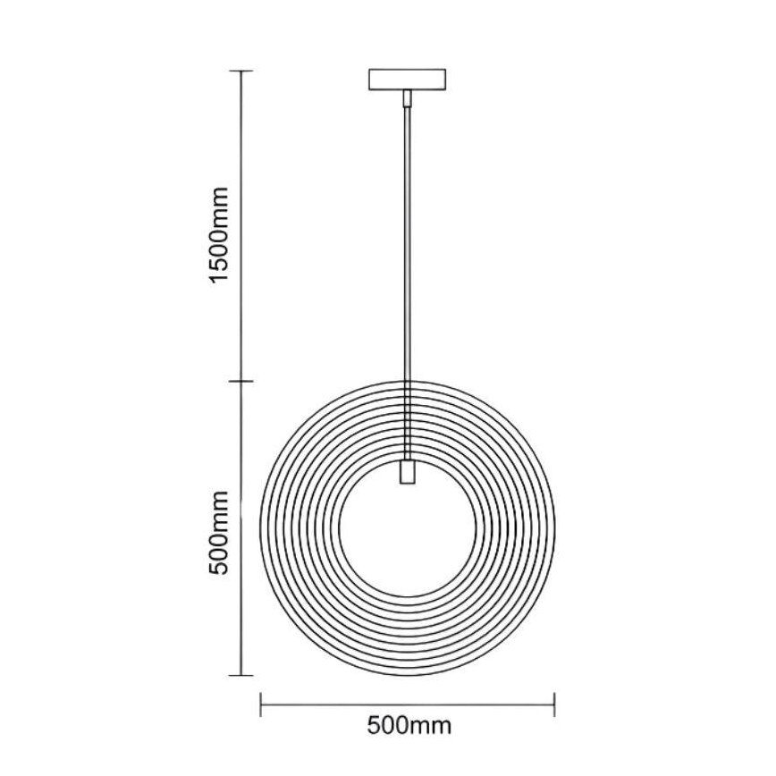 Puinen riippuvalaisin johdolla 1xE27/60W/230V halkaisija 50 cm massiivipuu/viilu/kumipuu