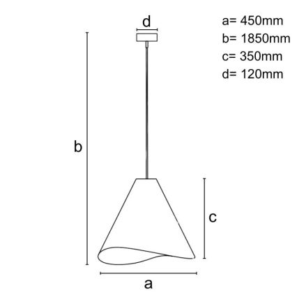 Puinen riippuvalaisin kaapelilla 1xE27/60W/230V halkaisija 45 cm massiivipuuta/saksanpähkinä/kumipuu