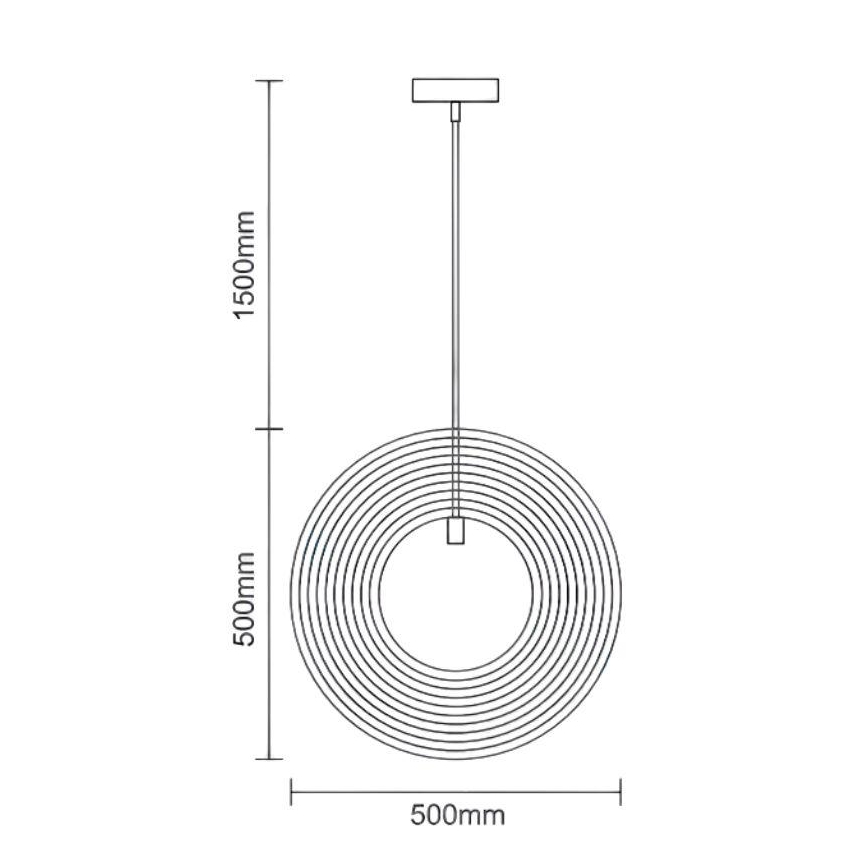 Puinen riippuvalaisin vaijerilla 1xE27/60W/230V halkaisija 50 cm massiivipuu/viilu/kumipuu