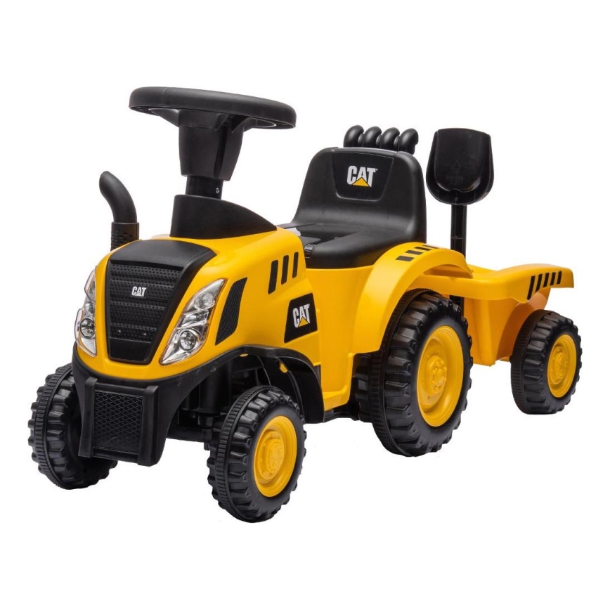 Push auto traktori CAT 2xAA keltainen/musta