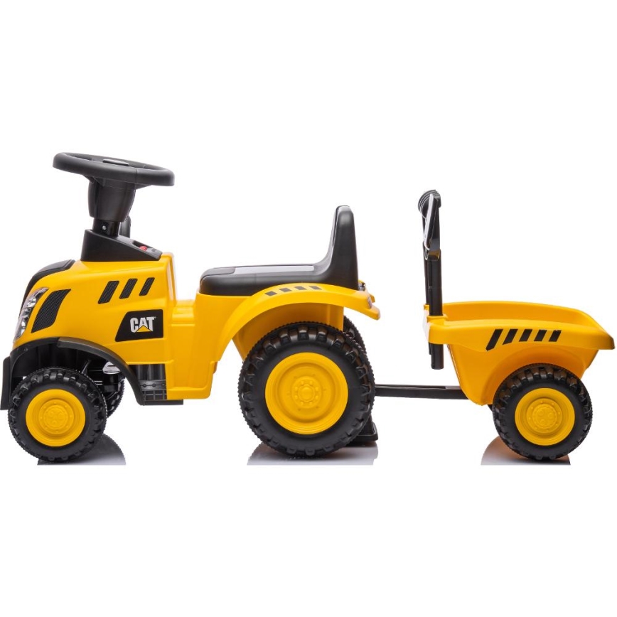 Push auto traktori CAT 2xAA keltainen/musta