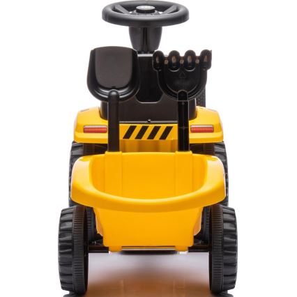 Push auto traktori CAT 2xAA keltainen/musta