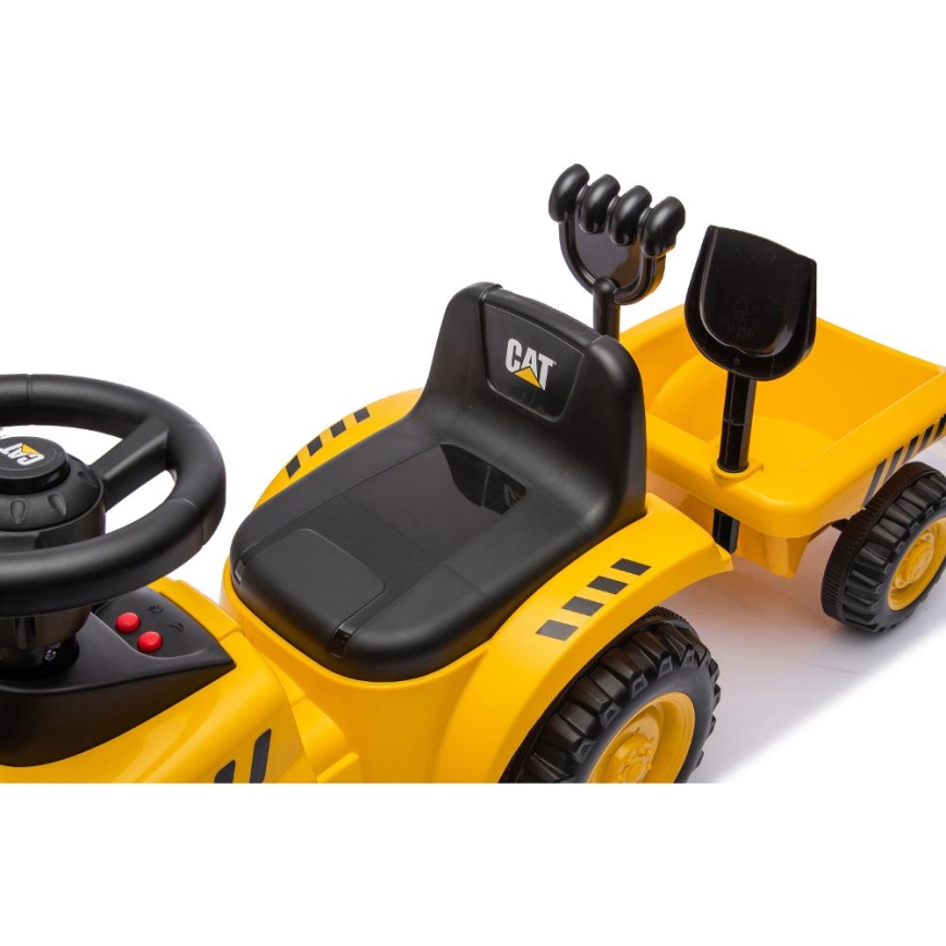 Push auto traktori CAT 2xAA keltainen/musta