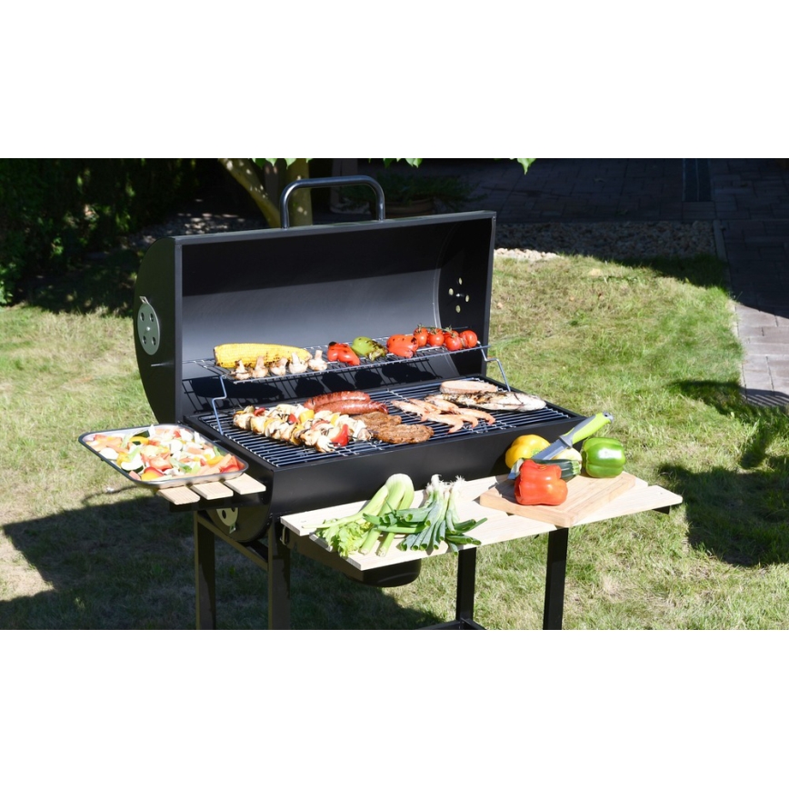 Puuhiiligrilli musta/puinen