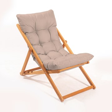 Puutarhan aurinkotuoli beige/pyökki