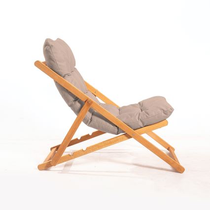 Puutarhan aurinkotuoli beige/pyökki