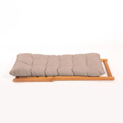 Puutarhan aurinkotuoli beige/pyökki