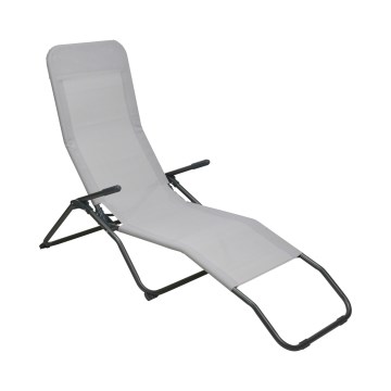 Puutarhan aurinkotuoli FIKA 60x140 cm harmaa