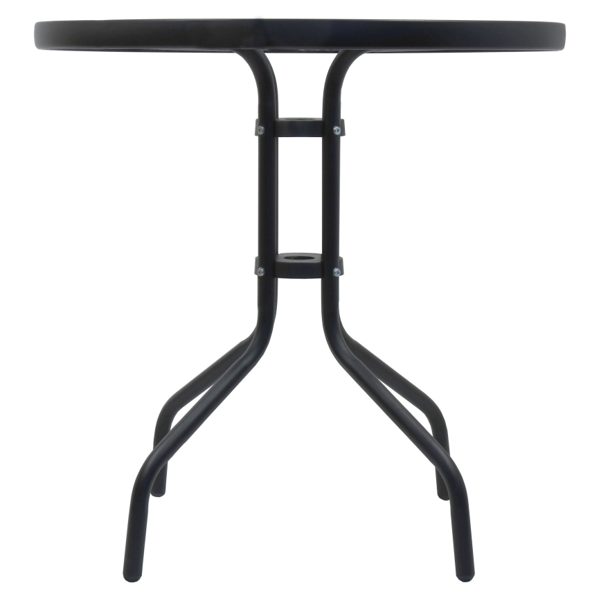 Puutarhapöytä d. 70 cm musta