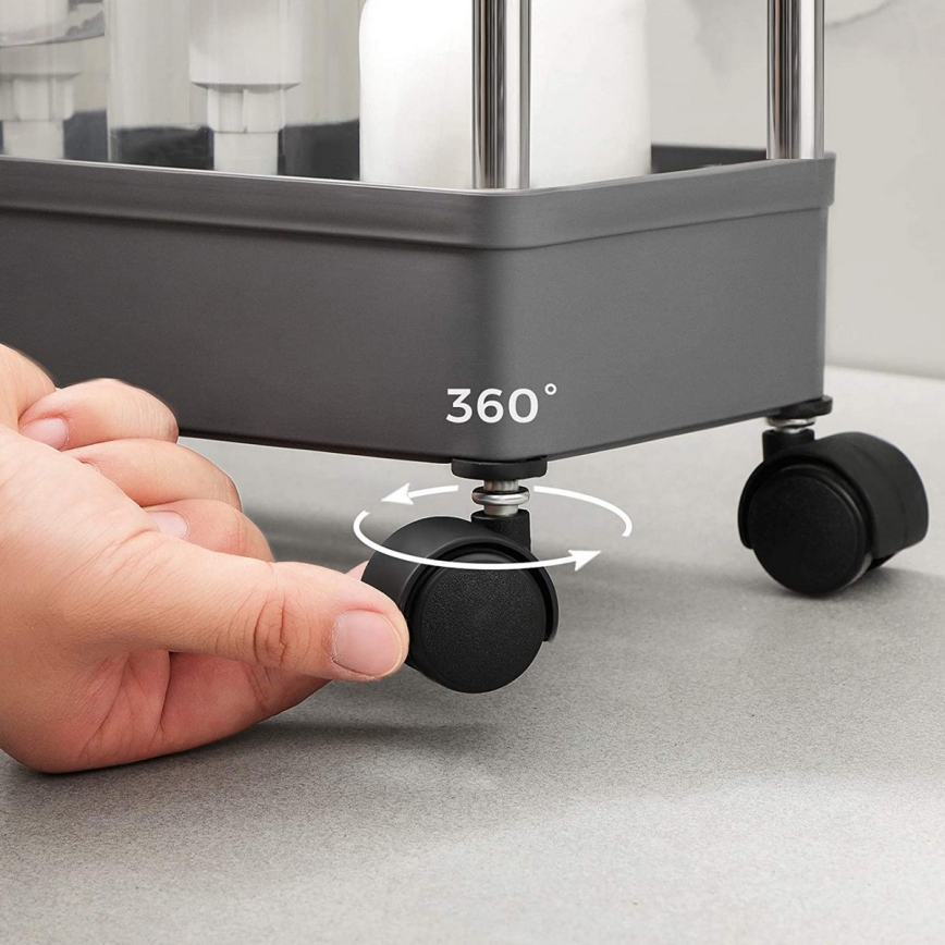 Pyörällinen säilytyskärry MARGE harmaa