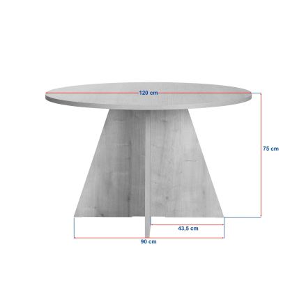 Pyöreä ruokapöytä MATIN, Ø 120 cm, tammi