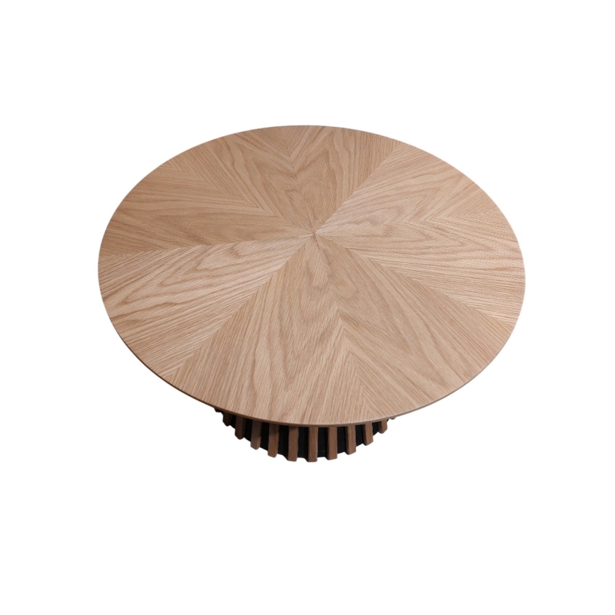 Pyöreä sohvapöytä CARINA, Ø 75 cm, tammi/musta