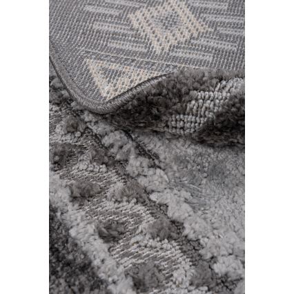 Pyöreä ulkokäyttöön suunniteltu matto CHIARA 120 cm harmaa