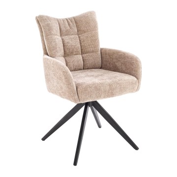 Pyörivä ruokatuoli NUVO 1 kpl beige/musta