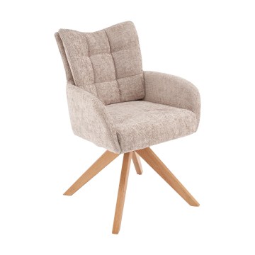 Pyörivä ruokatuoli NUVO 1 kpl beige/ruskea