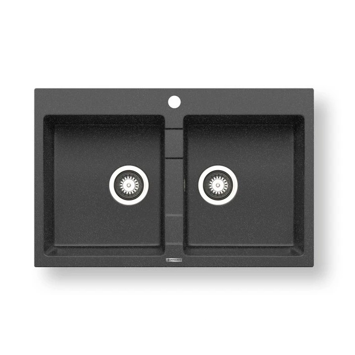 Pyramis 70053201 - Keittiöallas SPARTA 78x50 cm graniitti/musta