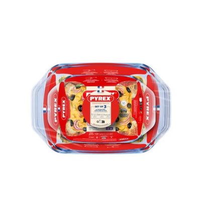 PYREX-uunivuokasetti 3 kpl 1,4/3/4 l