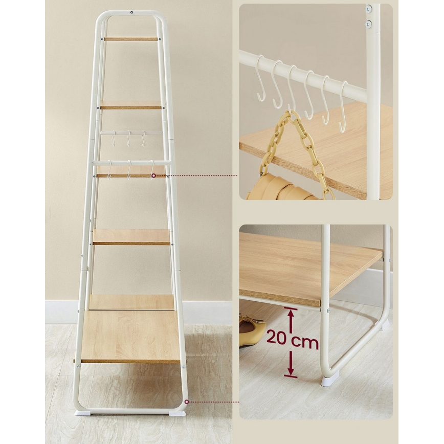 Pystynaulakko LINEA valkoinen/ruskea