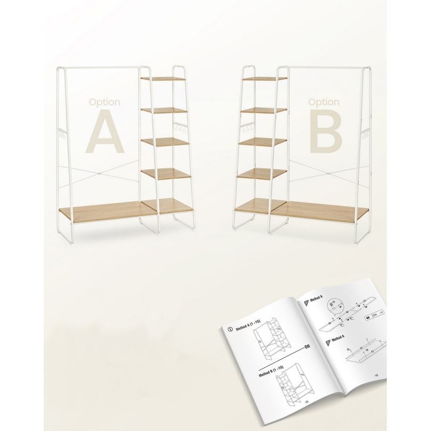 Pystynaulakko LINEA valkoinen/ruskea