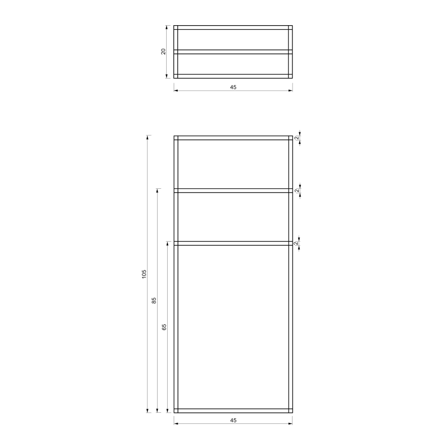 Pyyhepidike 105x45 cm musta