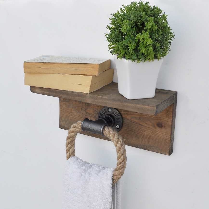 Pyyhepidike hyllyllä BORURAF 14x30 cm kuusi