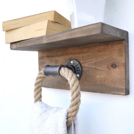 Pyyhepidike hyllyllä BORURAF 14x30 cm kuusi