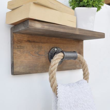 Pyyhepidike hyllyllä BORURAF 14x30 cm kuusi