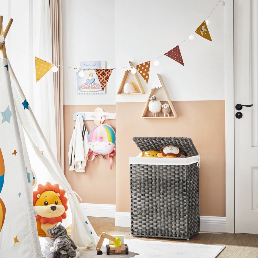 Pyykkikori BLAINE, harmaa