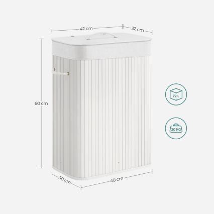 Pyykkikori GUS, valkoinen