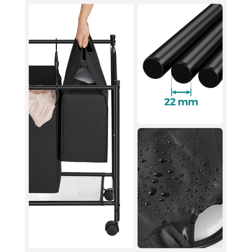 Pyykkikori LINA musta